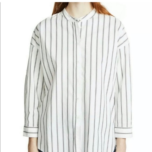 NWT - joie striped button down with ruffle sleeves - size xs - Picture 2 of 7